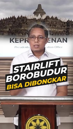 Video Hasan Nasbi soal Stairlift  Borobudur: Tidak Ada Paku dan Bor