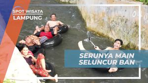 Merasakan Serunya Main Seluncur Ban di Sungai Way Bim-Bim Lampung  