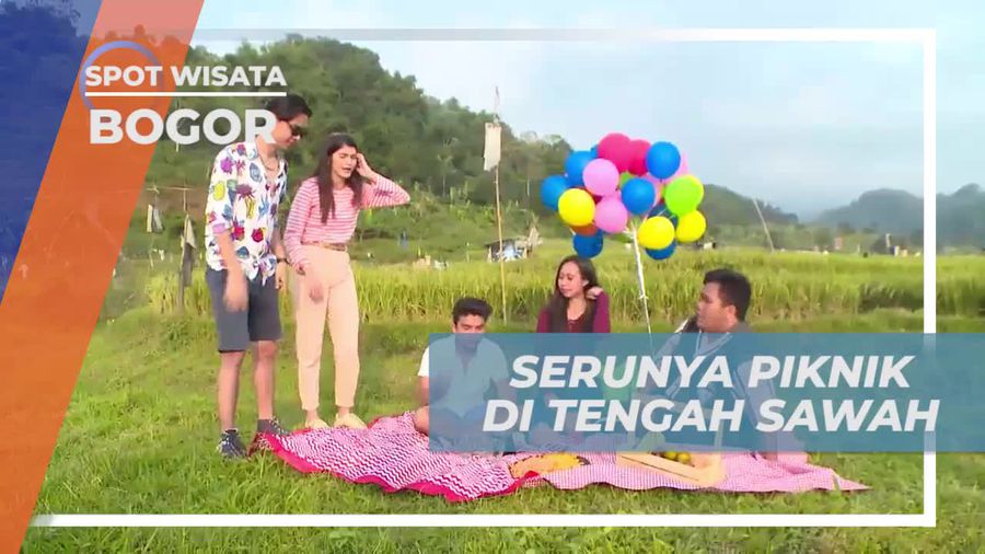 Menghabiskan Waktu Piknik di Tengah Sawah Bersama Teman dan Makanan Favorit di Bogor