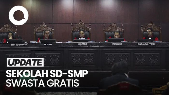 Video Pernyataan MK yang Perintahkan Sekolah SD-SMP Swasta Gratis