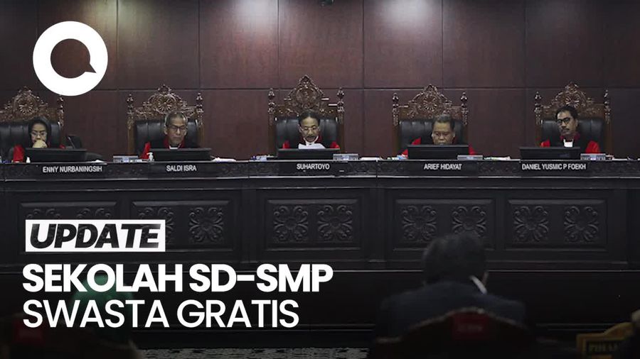 Video Pernyataan MK yang Perintahkan Sekolah SD-SMP Swasta Gratis