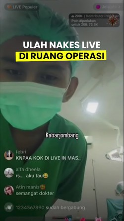 Video: Heboh 2 Nakes Jombang Live TikTok di Ruang Operasi, Berujung Dipecat