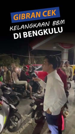  Video: Momen Gibran Cek SPBU di Bengkulu Buntut Kelangkaan BBM