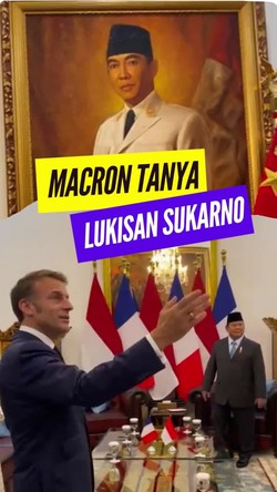 Video: Kala Macron Tanya Lukisan Sukarno ke Prabowo