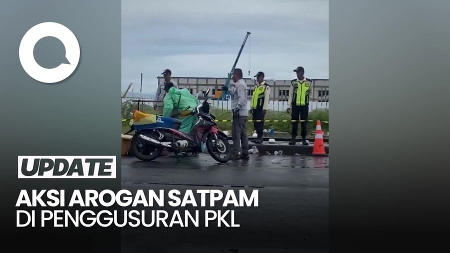 Video: Aksi Arogan Satpam Tendang Lapak PKL di Kendal Berujung Dimediasi