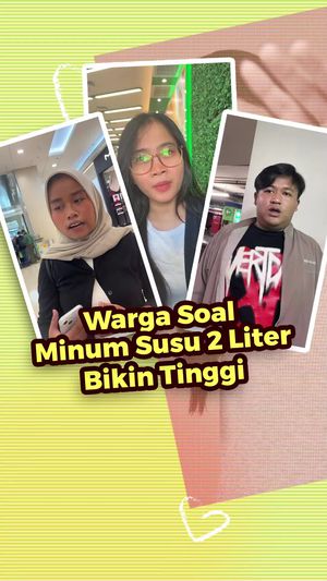 Video: Respon Warga soal Minum Susu 2 Liter Bikin Tinggi: Terlalu To Much