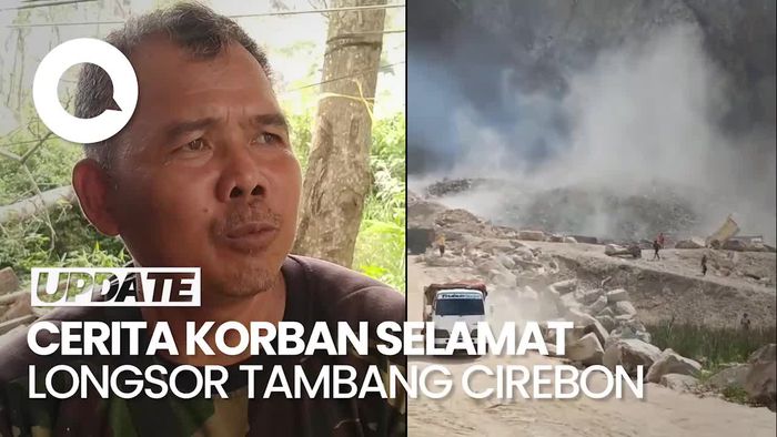 Video Korban Selamat Longsor Tambang Cirebon: Kalau Nggak Lari, Kena
