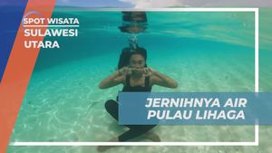 Merasakan Segarnya Air Pantai Pulau Lihaga di Sulawesi Utara