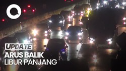 Video: Kepadatan Arus Balik Libur Panjang di Tol Cipularang Malam Ini
