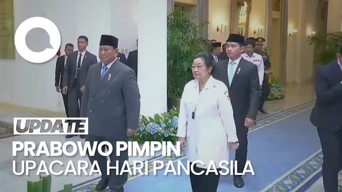 Video: Prabowo Pimpin Upacara Hari Pancasila, Gibran-Megawati Hadir