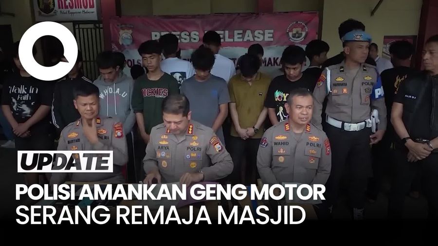 Video: Geng Motor Serang Remaja Masjid di Makassar Dibekuk Polisi