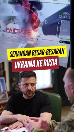 Video: Ukraina Ngamuk! 117 Drone Serang Rusia, 40 Jet Tempur Rusak