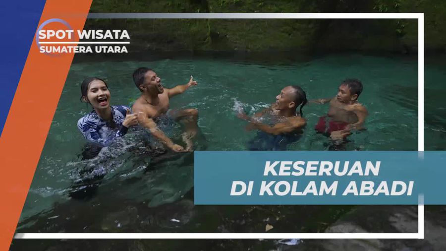 Bermain Air Seru di Kolam Abadi, Desa Lingga, Sumatera Utara