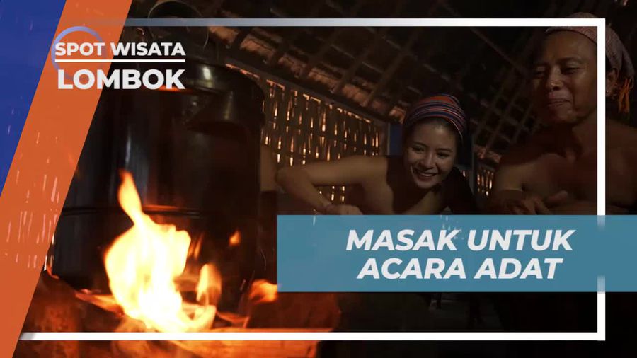 Memasak Makanan Adat untuk Acara Tradisional Desa Bayan Lombok