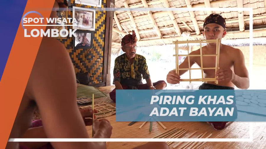 Membuat Piring Tradisional Khas Bayan di Lombok