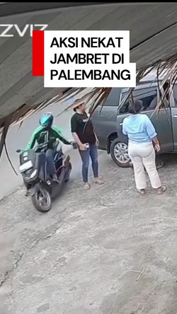 Video: Viral Jambret Pakai Jaket Ojol di Palembang Nekat Beraksi Siang Hari