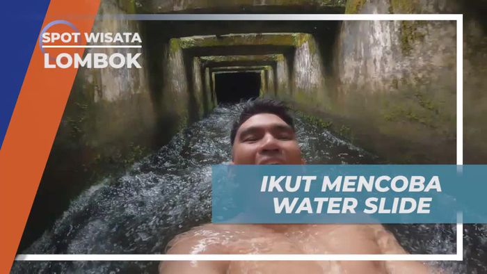 Ikut Mencoba Keseruan Water Slide di Sendang Gile Lombok
