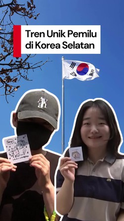 Video: Kala Warga Korsel Cap Gambar Bias K-Pop dan Anabul untuk Rayakan Pemilu