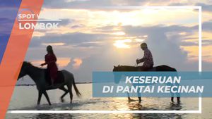 Bercengkerama di Pantai Kecinan, Lombok