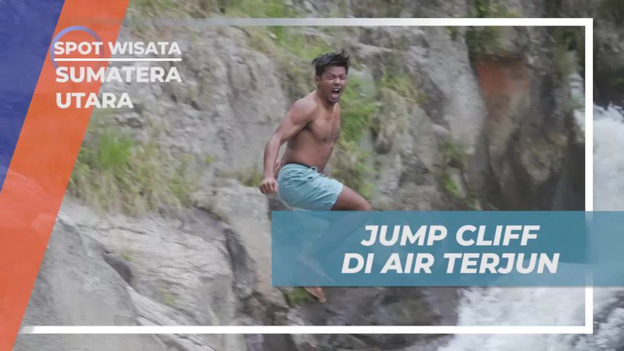 Melompat dari Tebing Air Terjun Si Gota Gota, Sumatera Utara