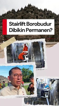 Video: Rencana Fadli Zon Permanenkan Stairlift Candi Borobudur