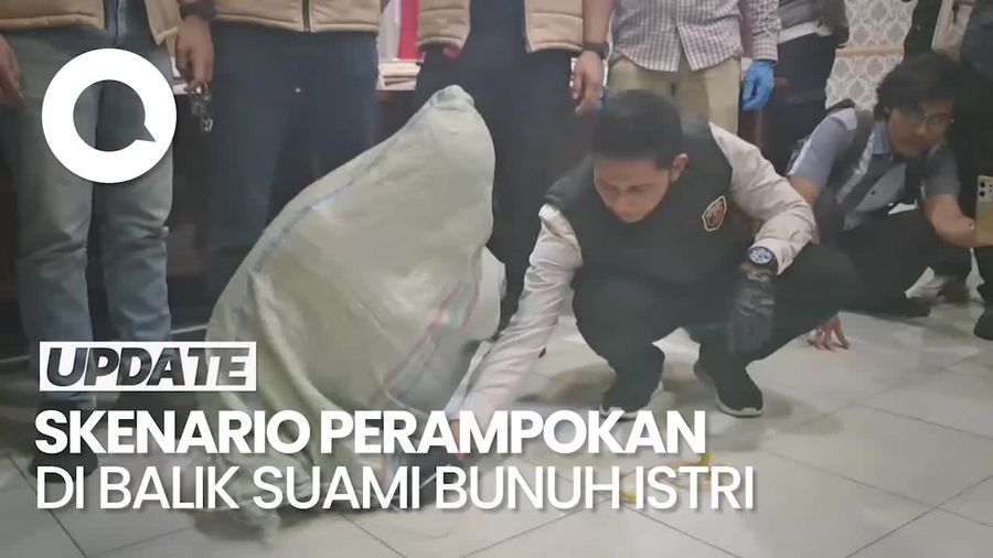 Video: Pria Ini Peragakan Skenario Dikarungi Rampok, Padahal Bunuh Istrinya