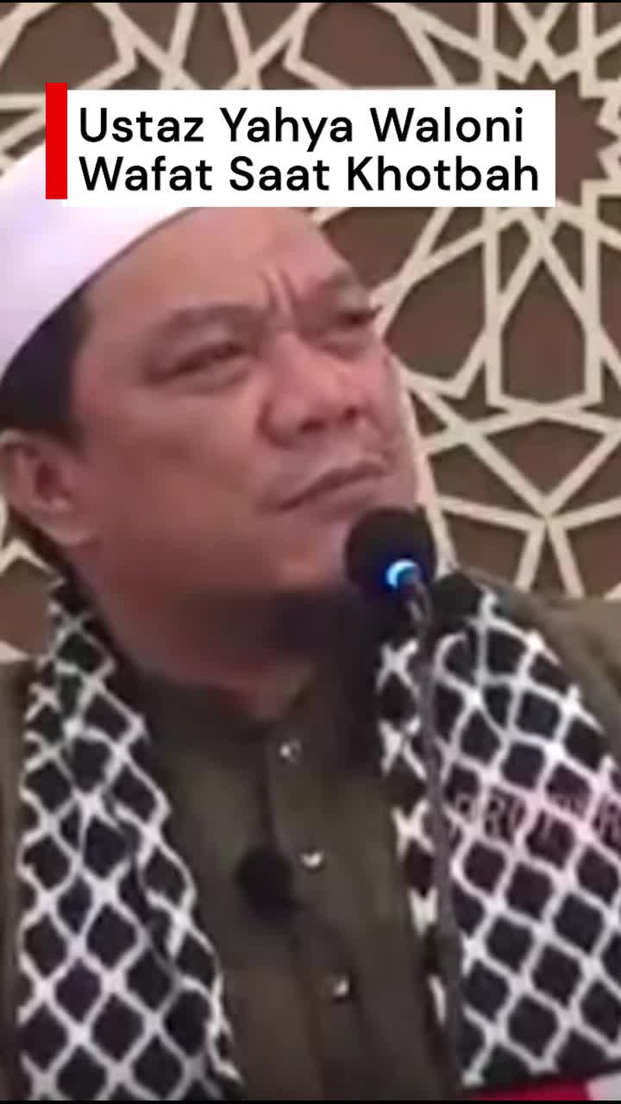 Video Ustaz Yahya Waloni Meninggal Saat Khotbah di Masjid Makassar