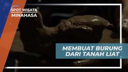 Membuat Kerajinan Burung dari Tanah Liat di Sulawesi