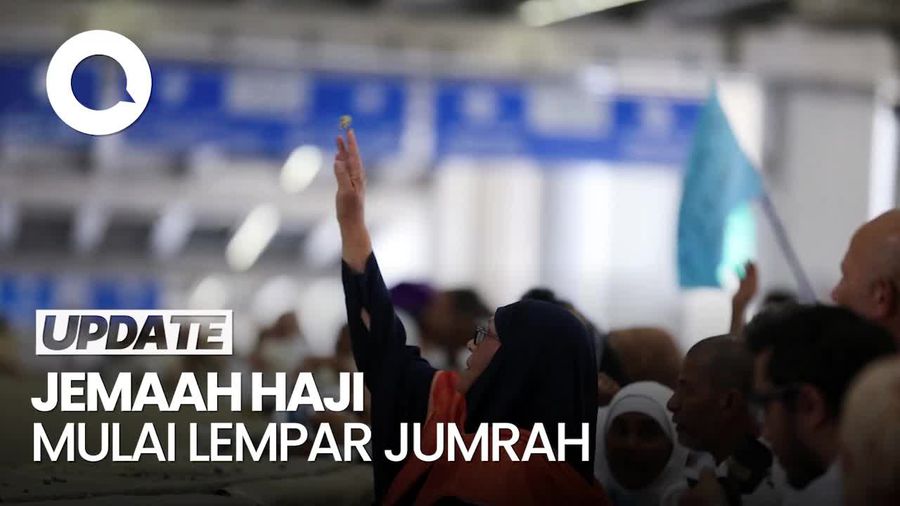 Video Momen Jemaah Haji Lempar Jumrah di Mina