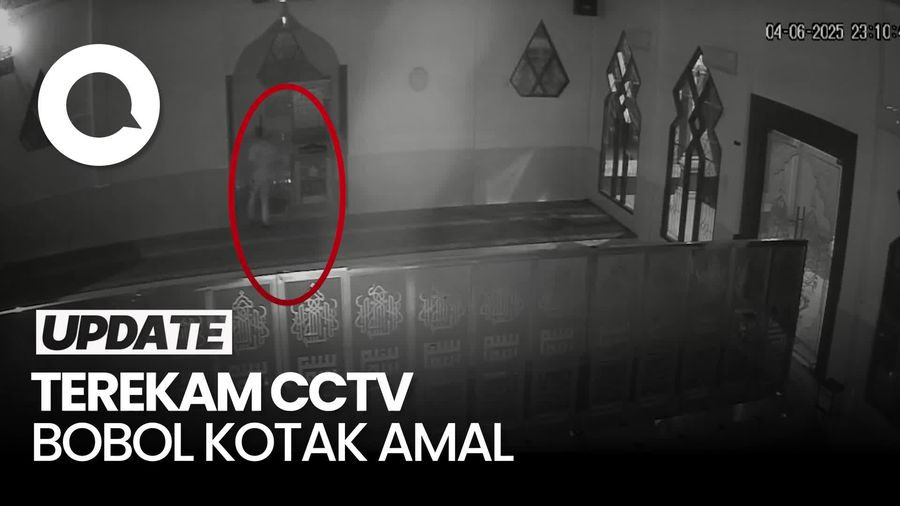 Video: Aksi Bobol Kotak Amal Masjid di Polman Terekam CCTV