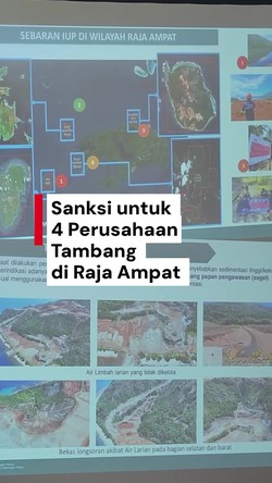 Video: Menteri LH Tindak Tegas 4 Perusahaan Tambang Nikel di Raja Ampat