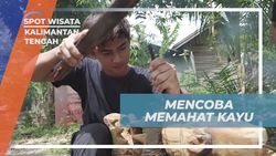 Mencoba Langsung Seni Memahat Kayu di Desa Hajak