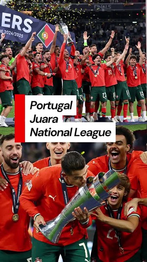 Video Momen Ronaldo Cs Angkat Trofi Nations League Usai Bungkam Spanyol