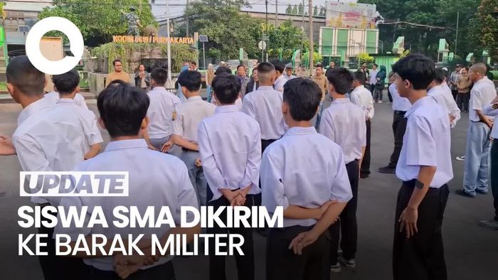Video: Momen 45 Siswa SMA Bermasalah di Jabar Dikirim ke Barak Militer