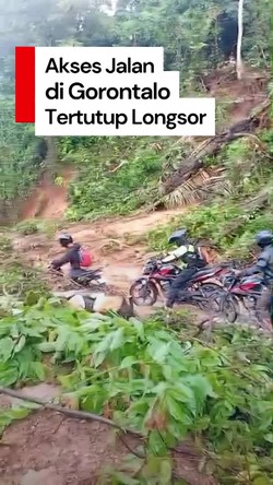 Video: Kondisi Longsor Lumpuhkan Akses Jalan Trans Sulawesi di Gorontalo