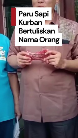Video: Paru Sapi Kurban di Tangsel Bertuliskan Nama Orang