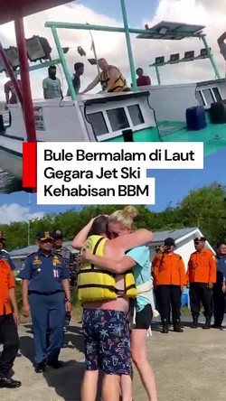Video: Bule Terombang-ambing Semalaman di Laut Bali gegara Jet Ski Kehabisan BBM