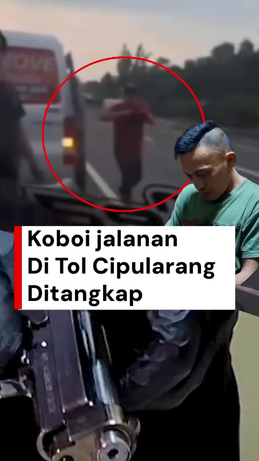 Video: Tampang Koboi yang Todongkan Pistol Korek di Tol Cipularang