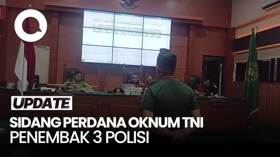 Video: Momen 2 Oknum TNI AD Penembak 3 Polisi Jalani Sidang Perdana
