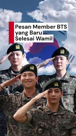 Video Pesan RM, V, Jimin, dan Jungkook BTS Setelah Selesai Wamil