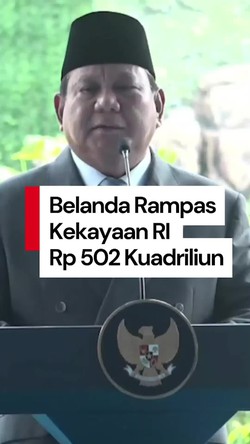 Video Kala Prabowo Ungkap Rampasan Belanda Setara 140 Tahun Anggaran RI