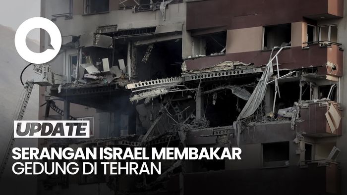 Video Masih Berkobar! Serangan Israel Membakar Gedung di Tehran