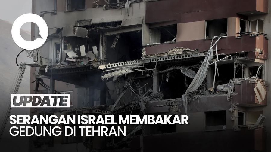 Video Masih Berkobar! Serangan Israel Membakar Gedung di Tehran