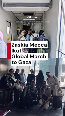 Video: Bela Palestina, Zaskia Mecca-Ratna Galih Ikut Global March to Gaza