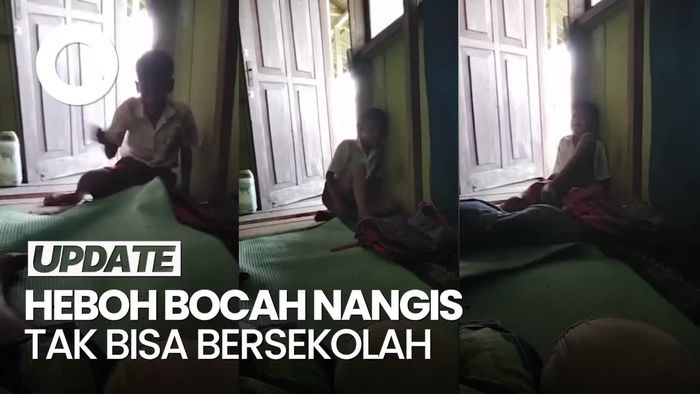 Video: Tangis Bocah di Sulteng Tak Bisa Sekolah Karena Ayah Lumpuh