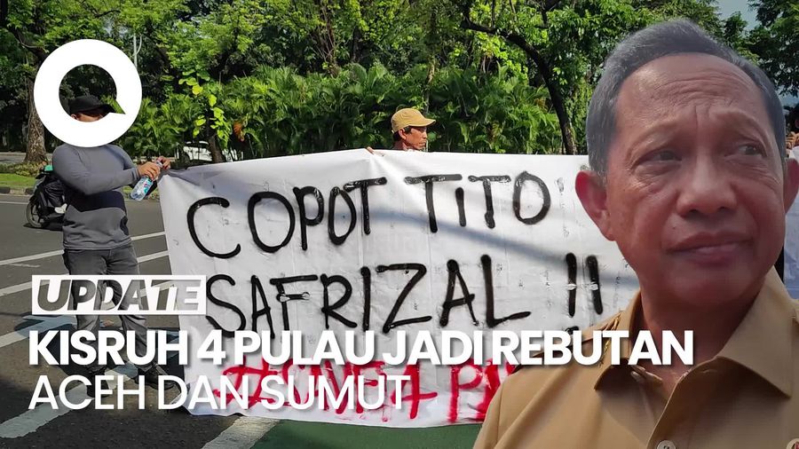 Video: Mahasiswa Aceh Demo di Kemendagri Tuntut 4 Pulau yang Diambil Sumut