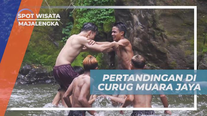 Bertanding Seru di Aliran Curug Muara Jaya Majalengka