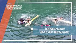 Berlomba Balap Renang Seru dengan Pelampung di Majalengka