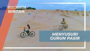 Bersepeda Menyusuri Gurun Pasir Telaga Biru di Bintan