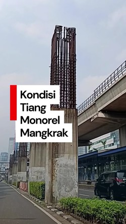 Video: Melihat Kondisi Tiang Monorel Mangkrak yang Pramono Minta Dibongkar